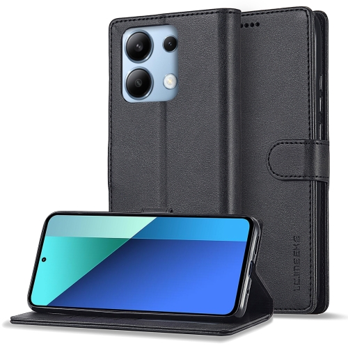 

For Xiaomi Redmi Note 13 Pro 4G LC.IMEEKE Calf Texture Leather Phone Case(Black)