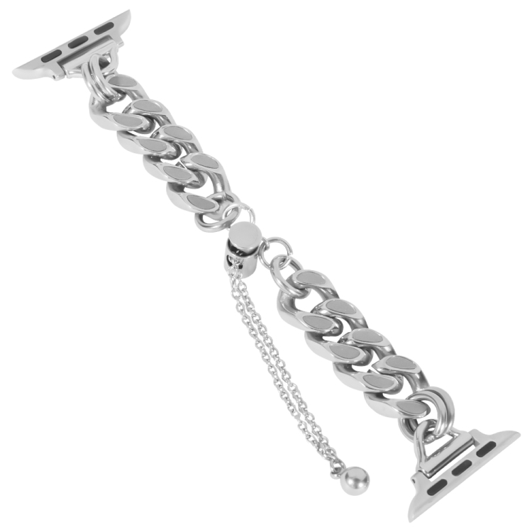 

Metal Night Light Chain Watch Band For Apple Watch Ultra 49mm / Series 8&7 45mm / SE 2&6&SE&5&4 44mm / 3&2&1 42mm (Silver)