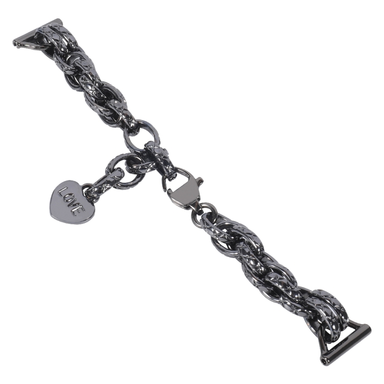 

20mm Universal Metal Chain Watch Band(Black)