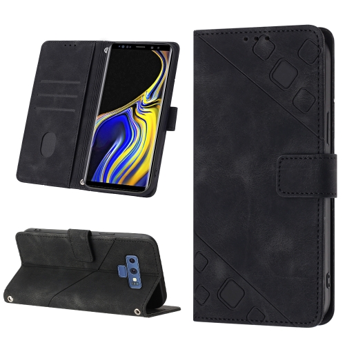 

For Samsung Galaxy Note9 Skin-feel Embossed Leather Phone Case(Black)