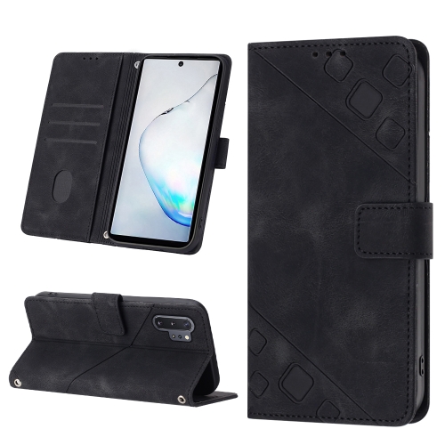 

For Samsung Galaxy Note10 Pro / Note10 Pro 5G / Note10+ Skin-feel Embossed Leather Phone Case(Black)