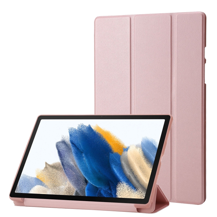 

For Huawei Matepad SE 3-fold TPU Leather Tablet Case(Rose Gold)