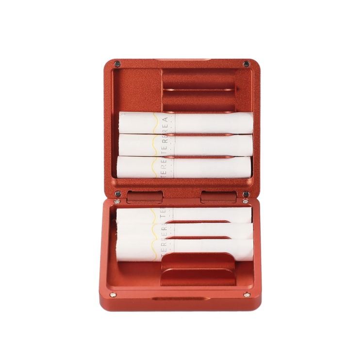 

For IQOS Series Aluminum Alloy Cigarette Case, Capacity:10 pcs(Orange)
