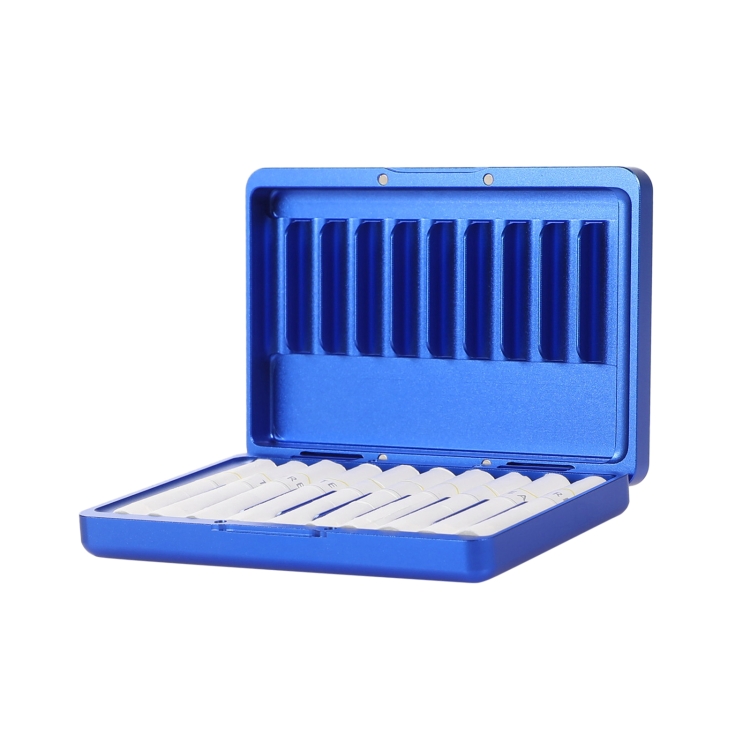 

For IQOS Series Aluminum Alloy Dust-proof Cigarette Case, Capacity:20 pcs(Blue)