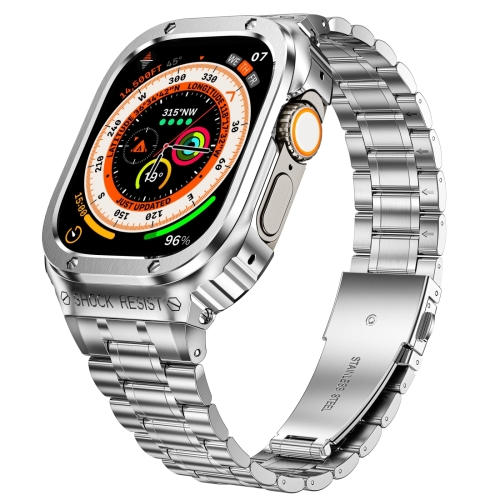 

Metal Integrated Watch Protective Case For Apple Watch Series SE 2&6&SE&5&4 44mm(Silver)