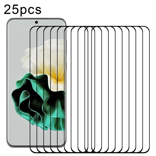 

For Huawei P60 / P60 Pro / P60 Art 25pcs Edge Glue 3D Curved Edge Full Screen Tempered Glass Film