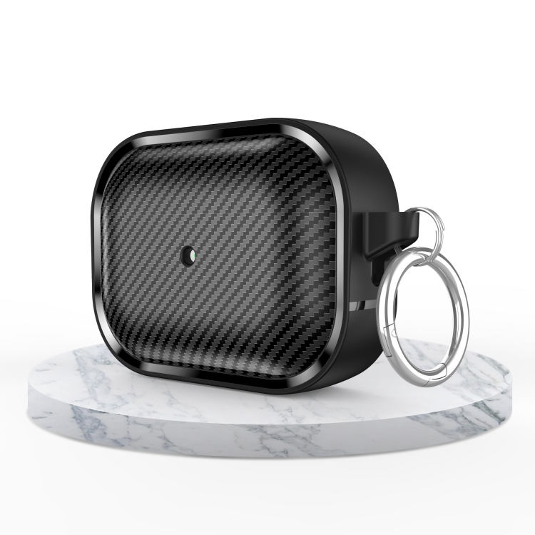 

For AirPods Pro Photo Frame Carbon Fiber Series Earphone Case(Black)