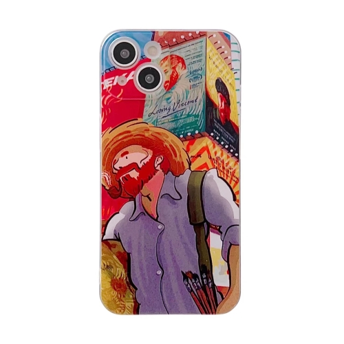 

For iPhone 14 Pro Max Oil Painting Van Gogh TPU Phone Case