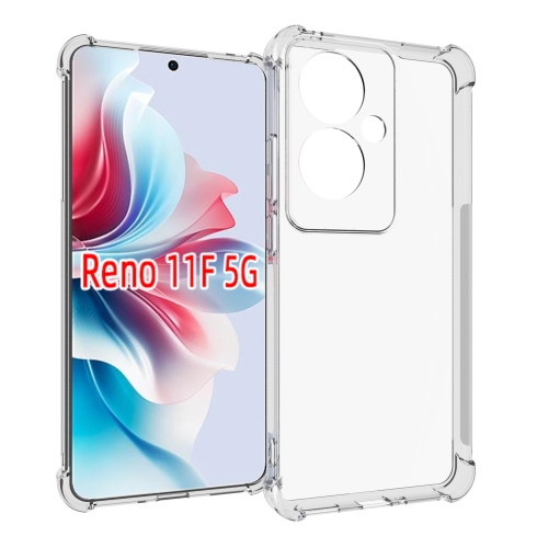 

For OPPO Reno11 F 5G Global Shockproof Non-slip Thickening TPU Phone Case(Transparent)