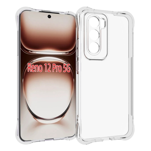 

For OPPO Reno12 Pro 5G Global Shockproof Non-slip Thickening TPU Phone Case(Transparent)