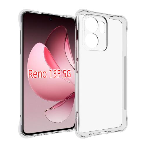

For OPPO Reno13 F 5G Shockproof Non-slip Thickening TPU Phone Case(Transparent)