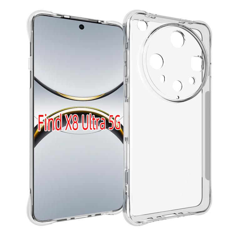 

For OPPO Find X8 Ultra Shockproof Non-slip Thickening TPU Phone Case(Transparent)