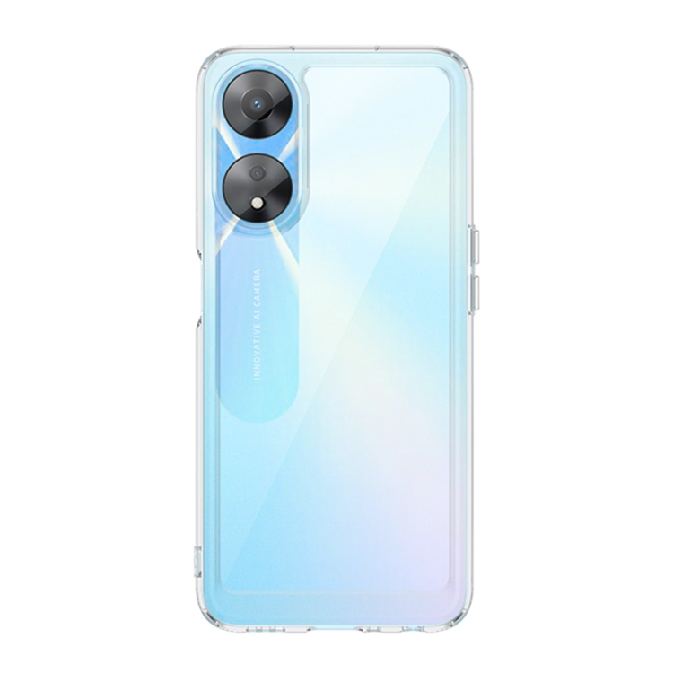 

For OPPO A78 Colorful Series Acrylic + TPU Phone Case(Transparent)