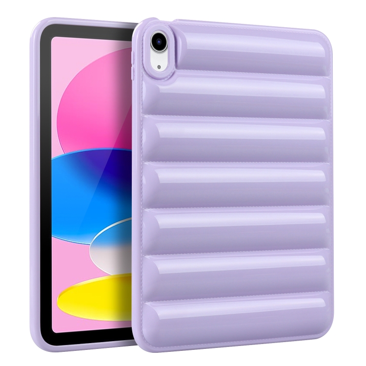 

For iPad 10th Gen 10.9 2022 Eiderdown Cushion Shockproof Tablet Case(Purple)