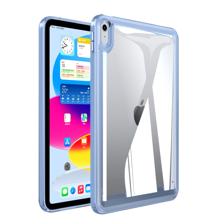 

For iPad Air 2022 / 2020 Transparent Acrylic Tablet Case(Blue)