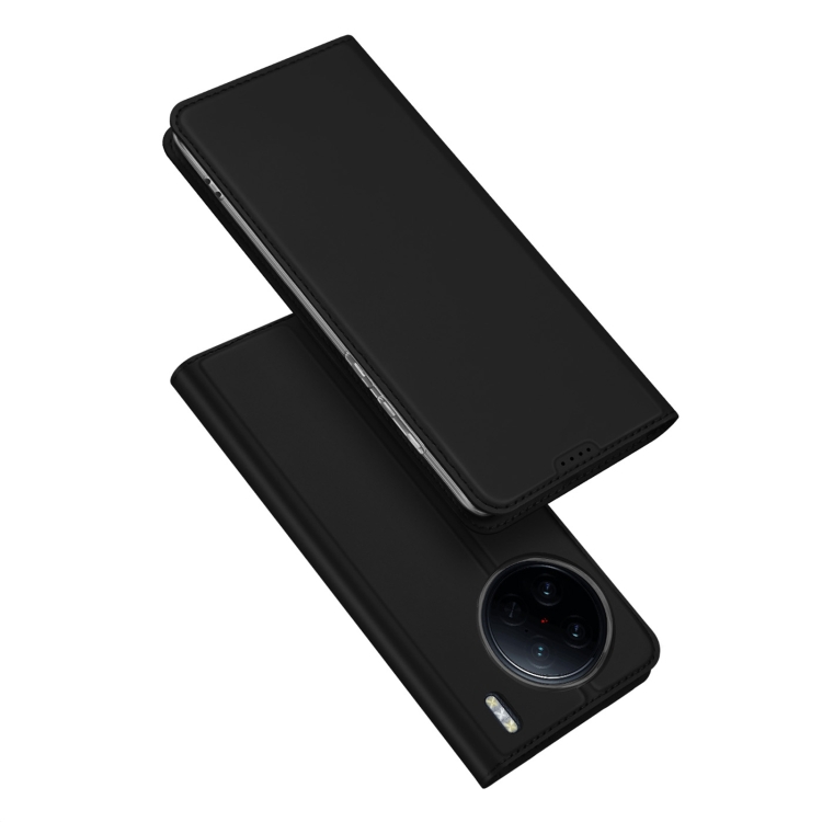 

For vivo X90 Pro DUX DUCIS Skin Pro Series Flip Leather Phone Case(Black)