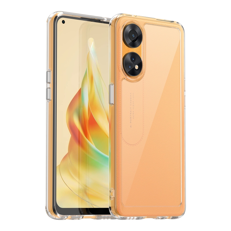 

For OPPO Reno8 T 4G Colorful Series Acrylic + TPU Phone Case(Transparent)