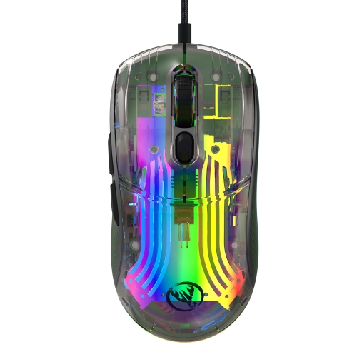 

X400 7 Keys Transparent RGB Wired Gaming Mouse (Black)