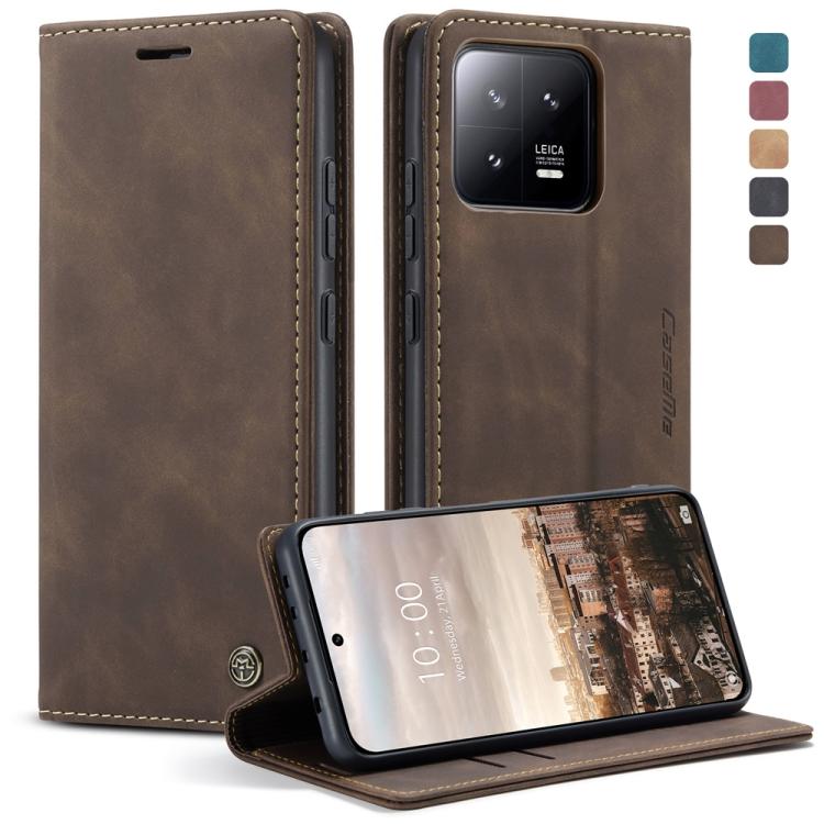 

For Xiaomi 13 CaseMe 013 Multifunctional Horizontal Flip Leather Phone Case(Coffee)