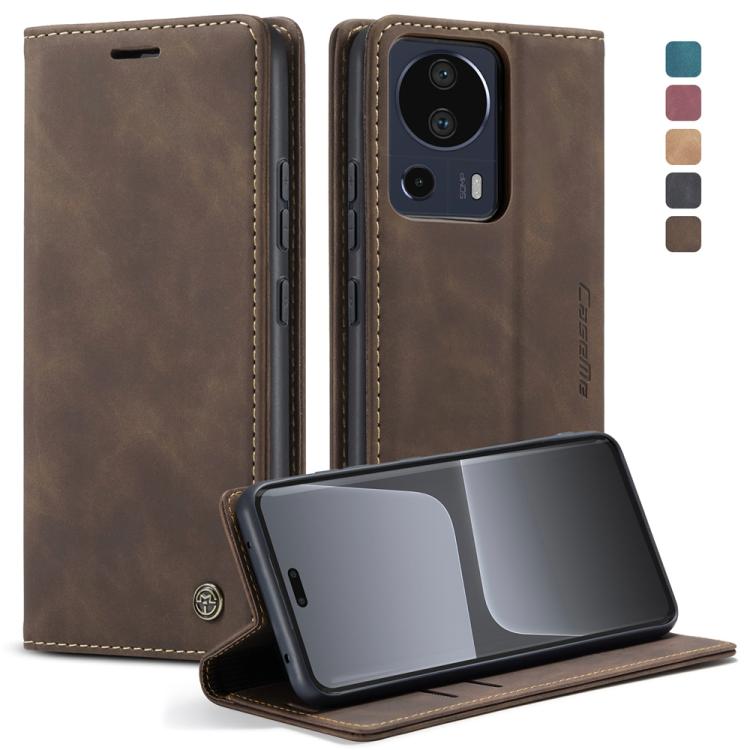 

For Xiaomi 13 Lite CaseMe 013 Multifunctional Horizontal Flip Leather Phone Case(Coffee)