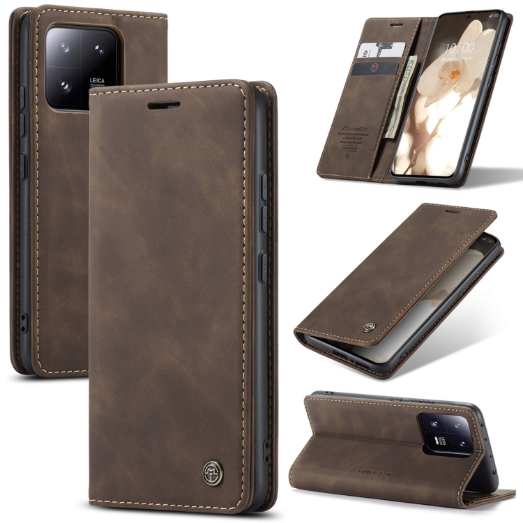 

For Xiaomi 13 Pro CaseMe 013 Multifunctional Horizontal Flip Leather Phone Case(Coffee)