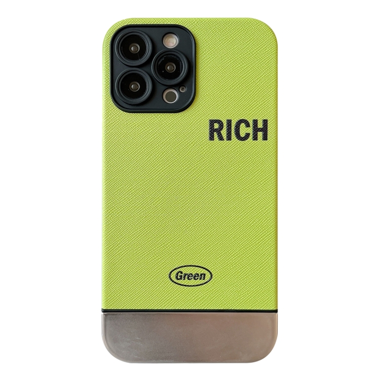 

For iPhone 13 Electroplating Stitching PU Leather Phone Case(Green)