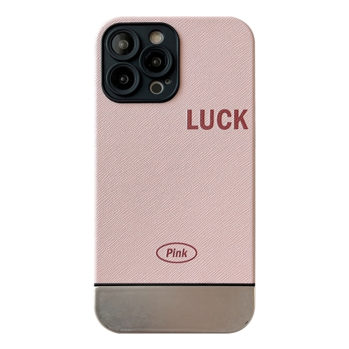 

For iPhone 12 Pro Electroplating Stitching PU Leather Phone Case(Pink)