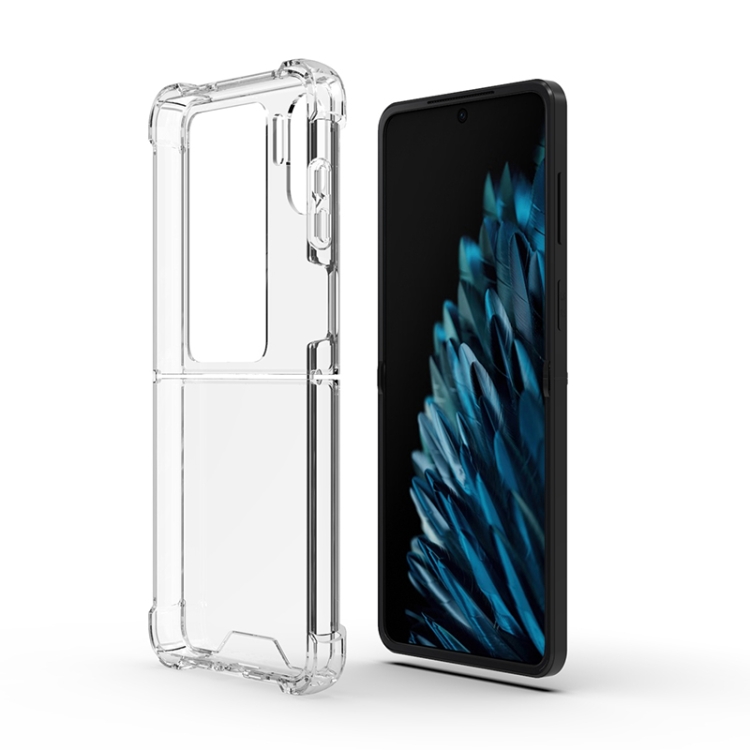 

For OPPO Find N2 Flip Integrated Folding Transparent TPU Phone Case