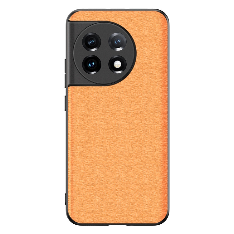 

For OnePlus 11 Ultra-thin Lambskin Leather Phone Case(Orange)