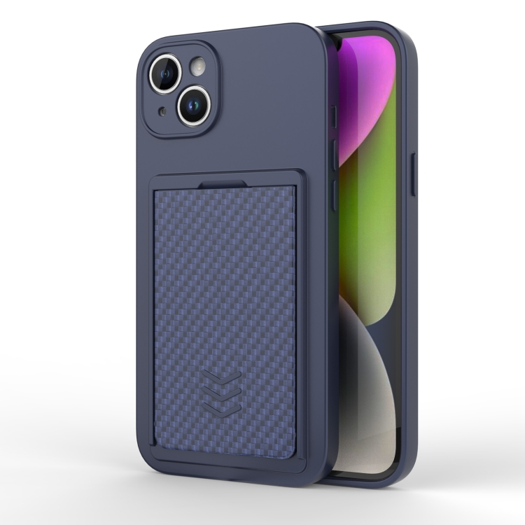 

For iPhone 14 Magic Cards Box TPU + PC Phone Case(Blue)
