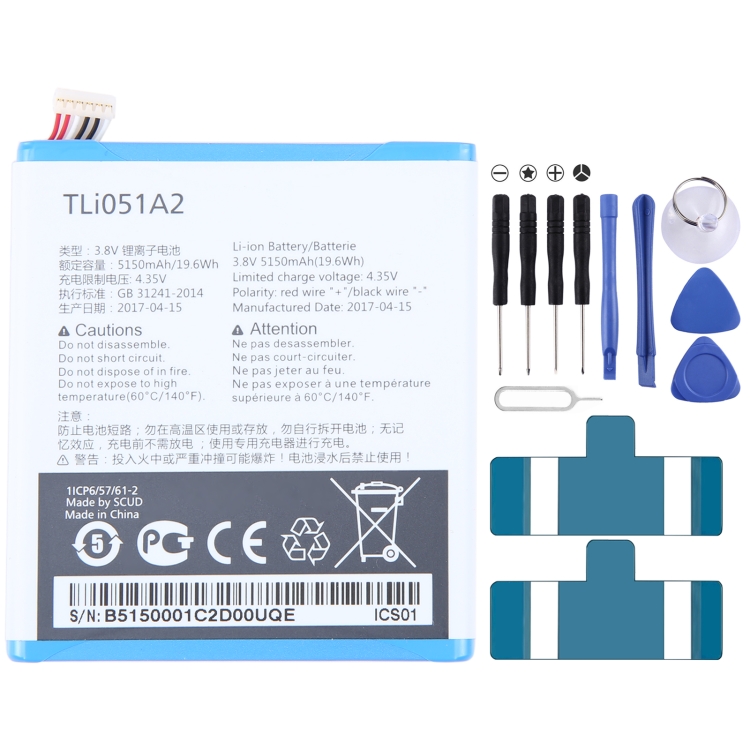 

For Alcatel One Touch EE60 4G Y854VB TLiA2 5150mAh Battery Replacement