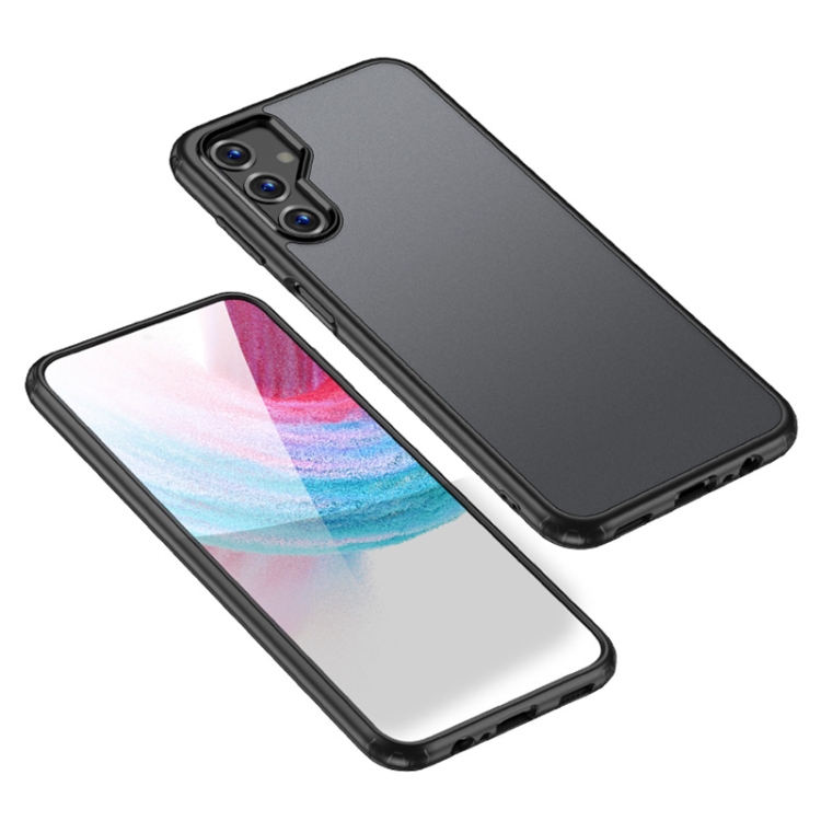 

For Samsung Galaxy M14 Armor Clear TPU Hard PC Phone Case(Matte Black)