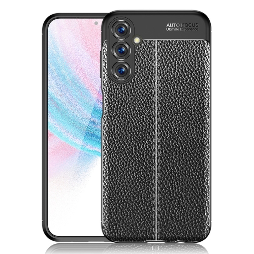 

For Samsung Galaxy M14 Litchi Texture Shockproof TPU Phone Case(Black)