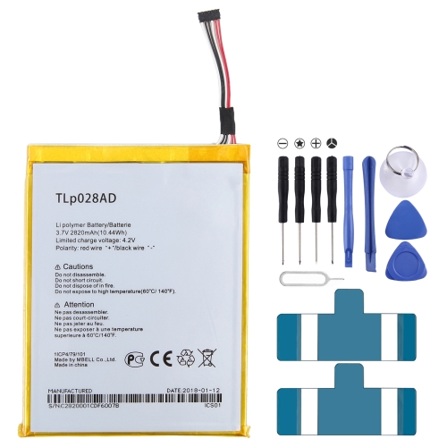 

For Alcatel One Touch Pixi 7 OT-9006W 2820mAh Battery Replacement TLp028AD