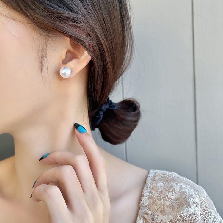 

Temperament Ladies Light Luxury Pearl Double Layer Earrings Diamond Earrings, Specification:EH1485