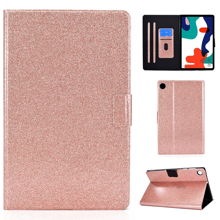 

For Huawei MatePad 10.4 2022 Glitter Powder Leather Tablet Case(Rose Gold)
