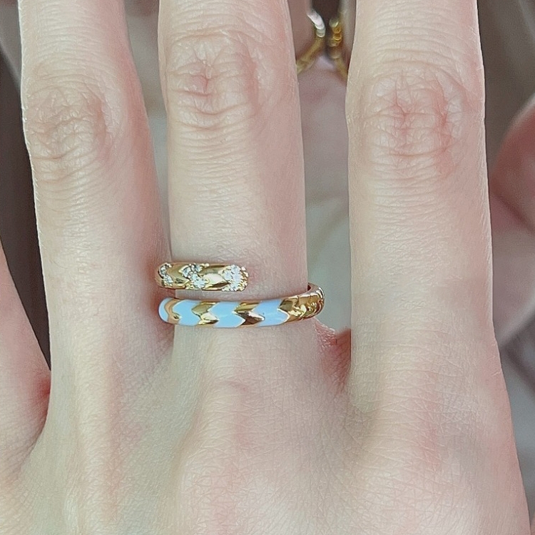 

Ladies Light Luxury Pearl Butterfly Opening Adjustable Combination Ring, Specification:J3353