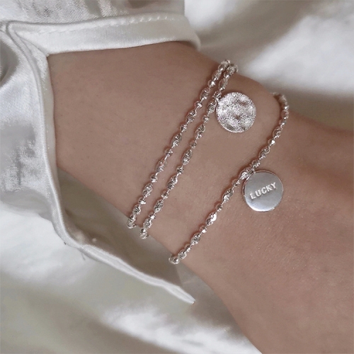 

S925 Sterling Silver Gypsophila Beanie Ladies Bracelet, Specification:SL0423