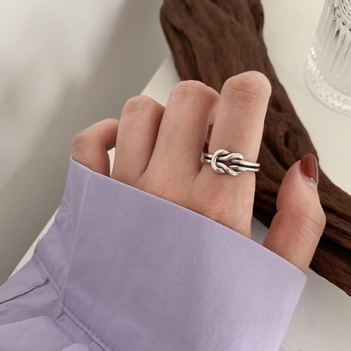 

S925 Sterling Silver Cool Style Ladies Combination Ring, Specification:J1740