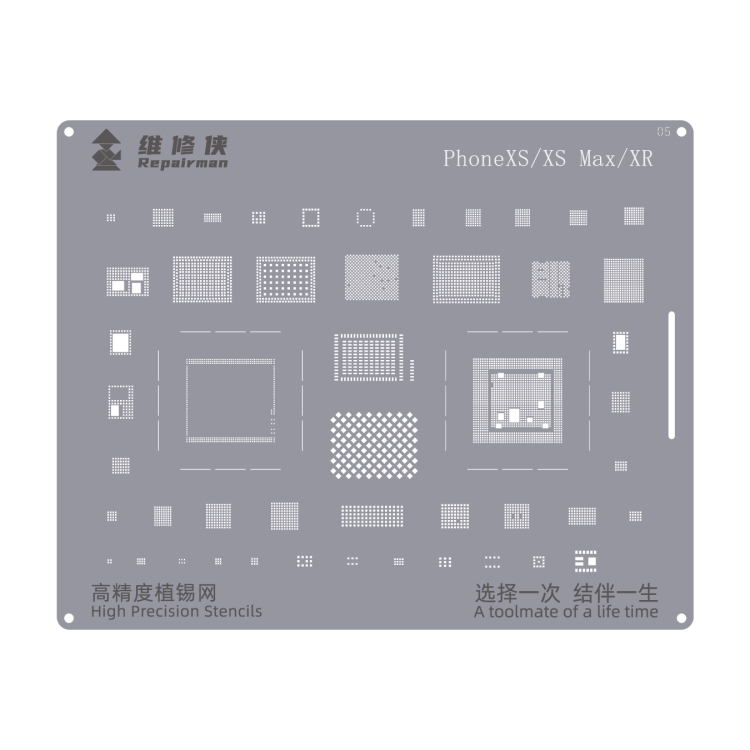 

For iPhone XS / XS Max / XR Repairman High Precision Stencils CPU BGA iC Reballing Planting Tin Plate