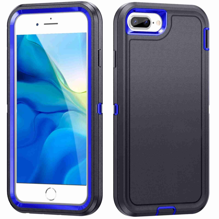 

For iPhone 8 Plus / 7 Plus Life Waterproof Rugged Phone Case(Dark Blue + Royal Blue)