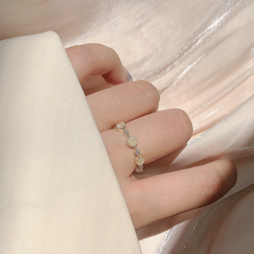 

Light Luxury Cat Eye Stone Open Adjustable Ring, Specification:J1657