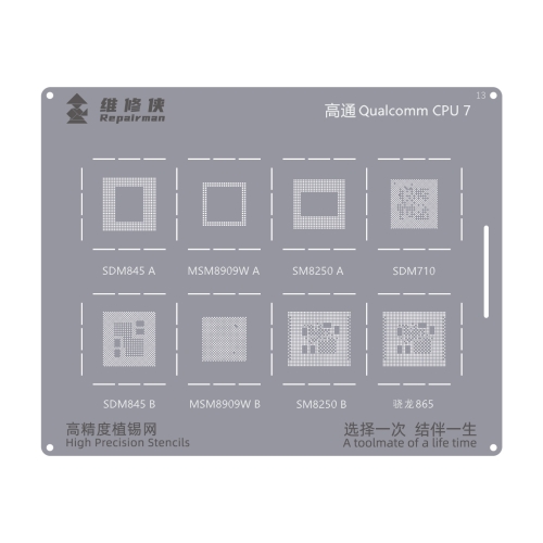 

For Qualcomm CPU 7 Repairman High Precision Stencils CPU BGA iC Reballing Planting Tin Plate