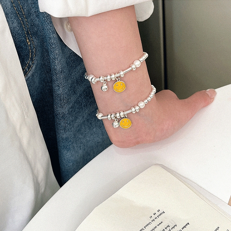 

925 Sterling Silver Vintage Open Bracelet Hand Decoration, Specification:SL0750