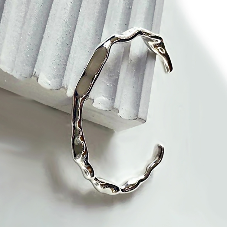 

925 Sterling Silver Vintage Open Bracelet Hand Decoration, Specification:SL0449