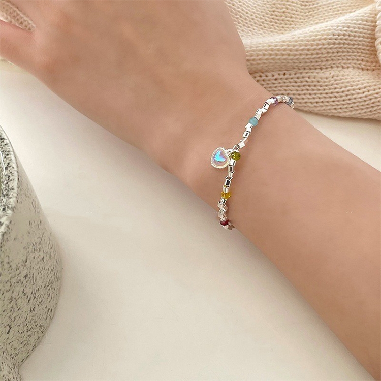 

925 Sterling Silver Vintage Open Bracelet Hand Decoration, Specification:SL0772