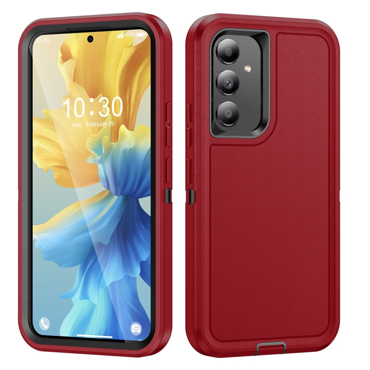 

For Samsung Galaxy A54 Life Waterproof Rugged Phone Case(Red + Black)
