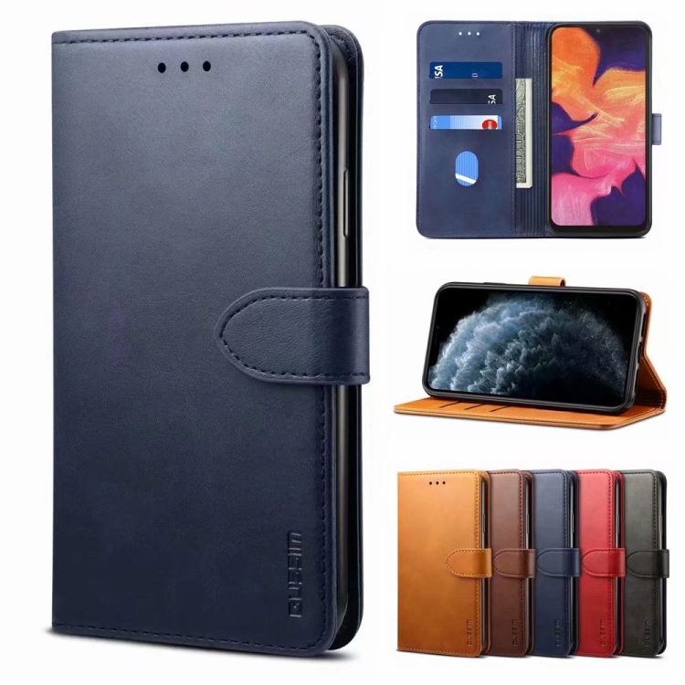 

For iPhone 14 Plus GUSSIM Horizontal Flip Leather Phone Case(Blue)