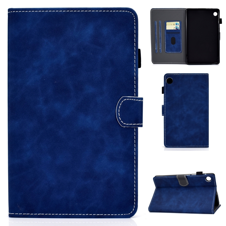 

For Huawei MatePad 10.4 2022 Cowhide Texture Leather Tablet Case(Blue)