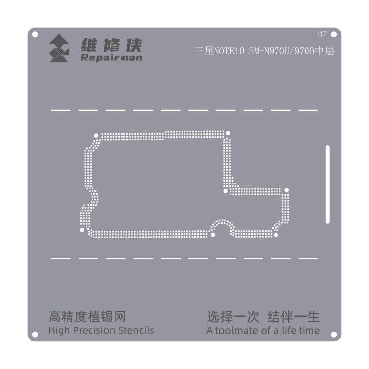 

For Samsung Galaxy Note 10 Repairman High Precision Stencils CPU BGA iC Reballing Planting Tin Plate